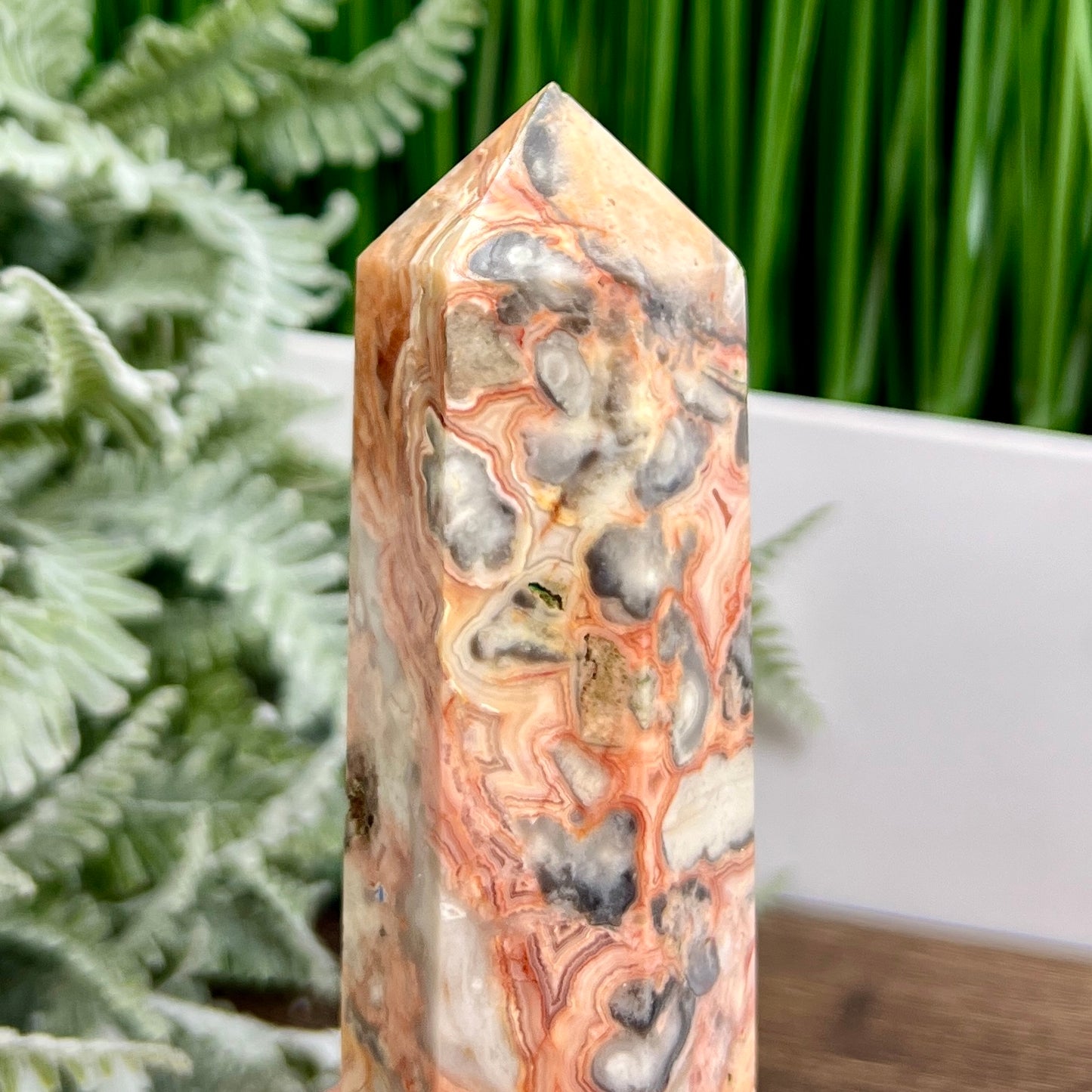 Crazy Lace Agate Tower Crystal Generator 318g 156mm