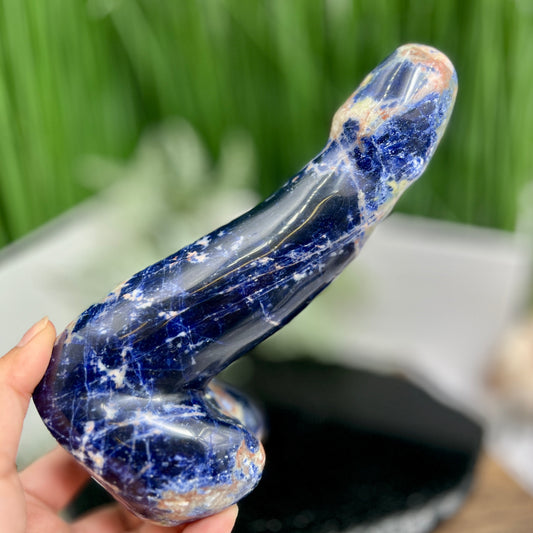 Sodalite Sunstone Penis Pecker Phallus Man Part Crystal Decoration 982g 202mm