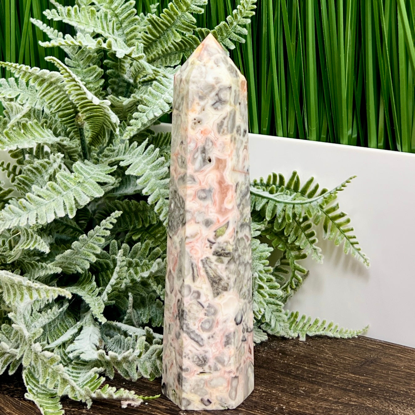 Crazy Lace Agate Tower Crystal Generator 326g 158mm