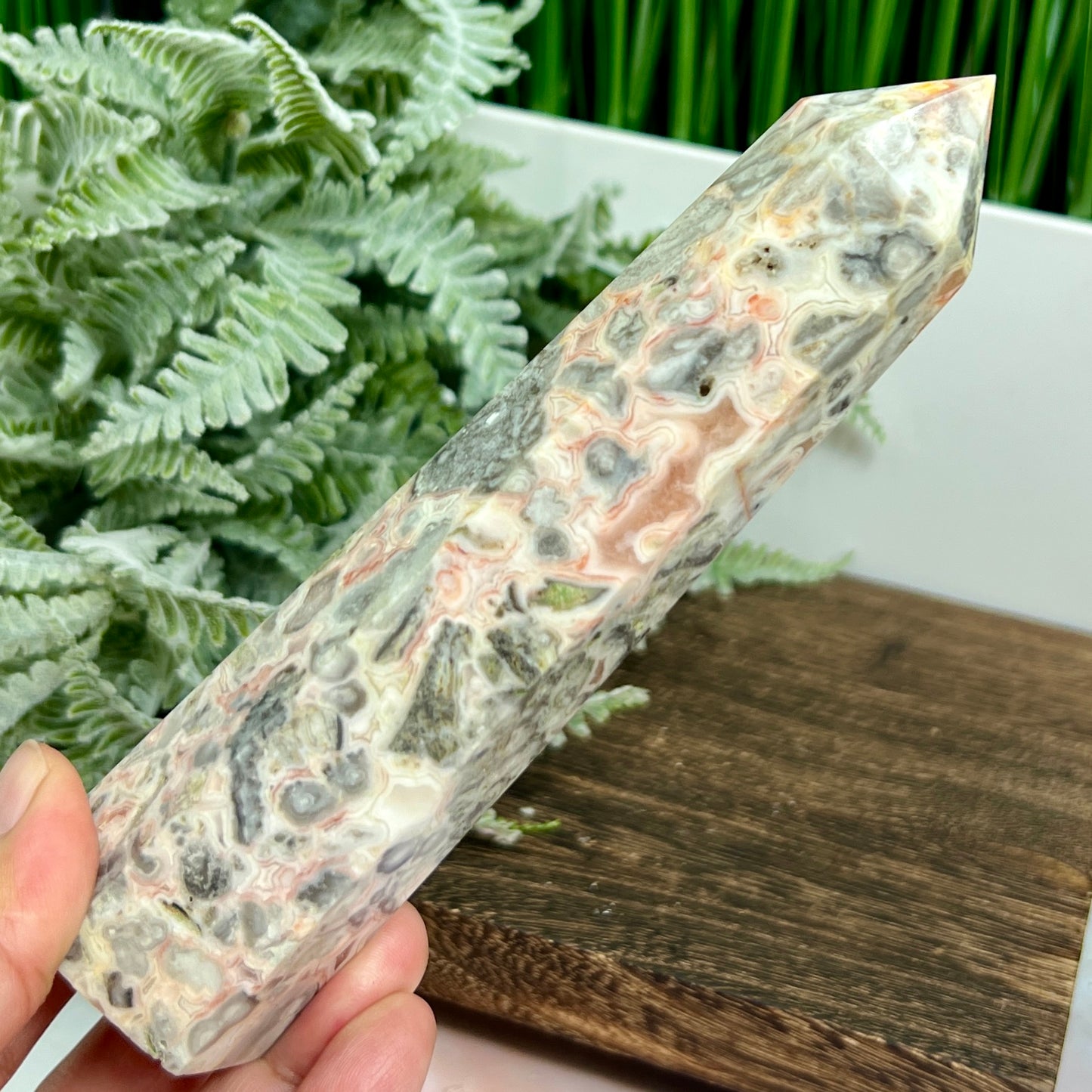 Crazy Lace Agate Tower Crystal Generator 326g 158mm