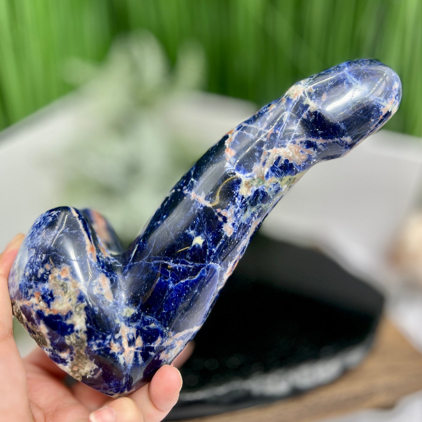 Sodalite Sunstone Penis Pecker Phallus Man Part Crystal Decoration 982g 202mm