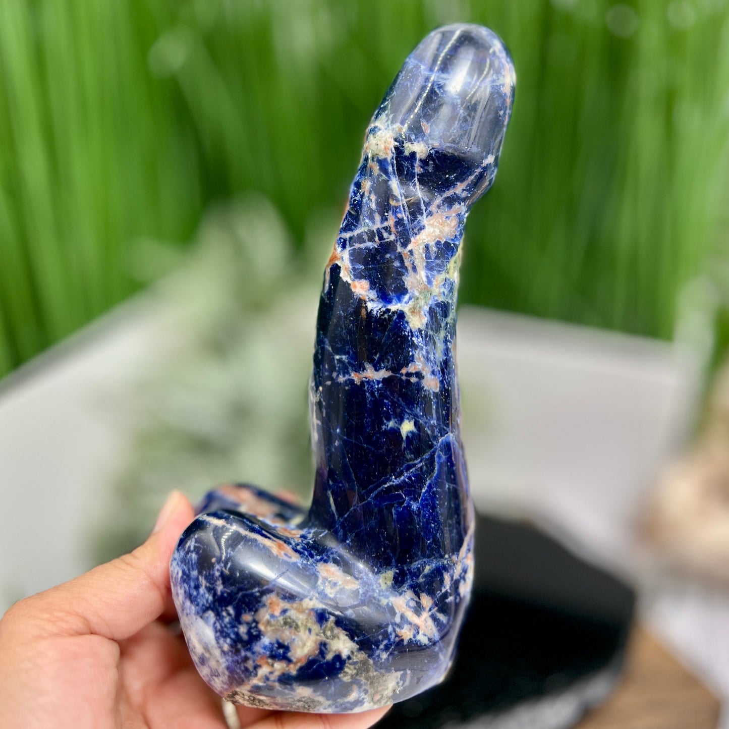 Sodalite Sunstone Penis Pecker Phallus Man Part Crystal Decoration 982g 202mm