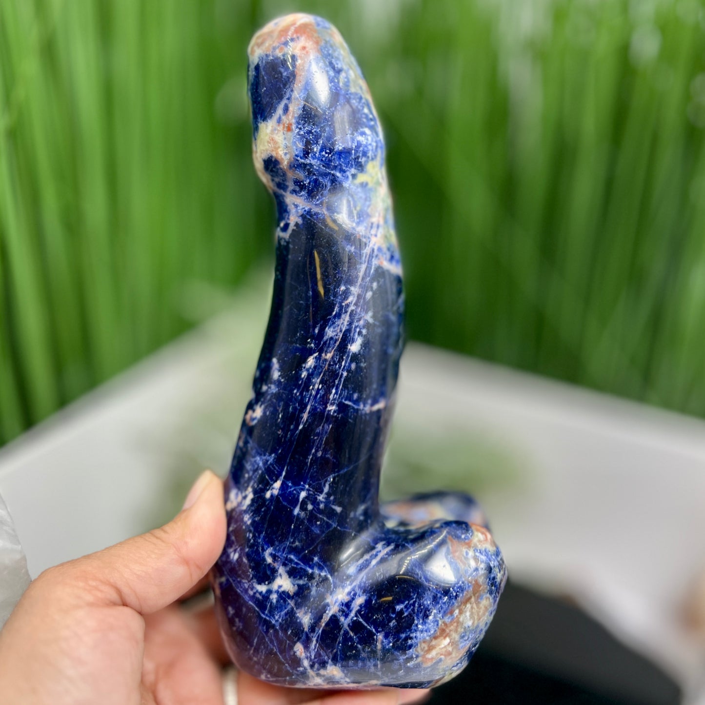 Sodalite Sunstone Penis Pecker Phallus Man Part Crystal Decoration 982g 202mm