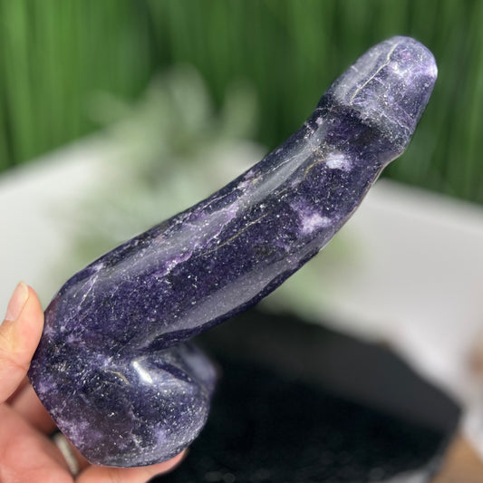 Lepidolite Purple Mica Penis Pecker Phallus Man Part Crystal Decoration 1016g 202mm