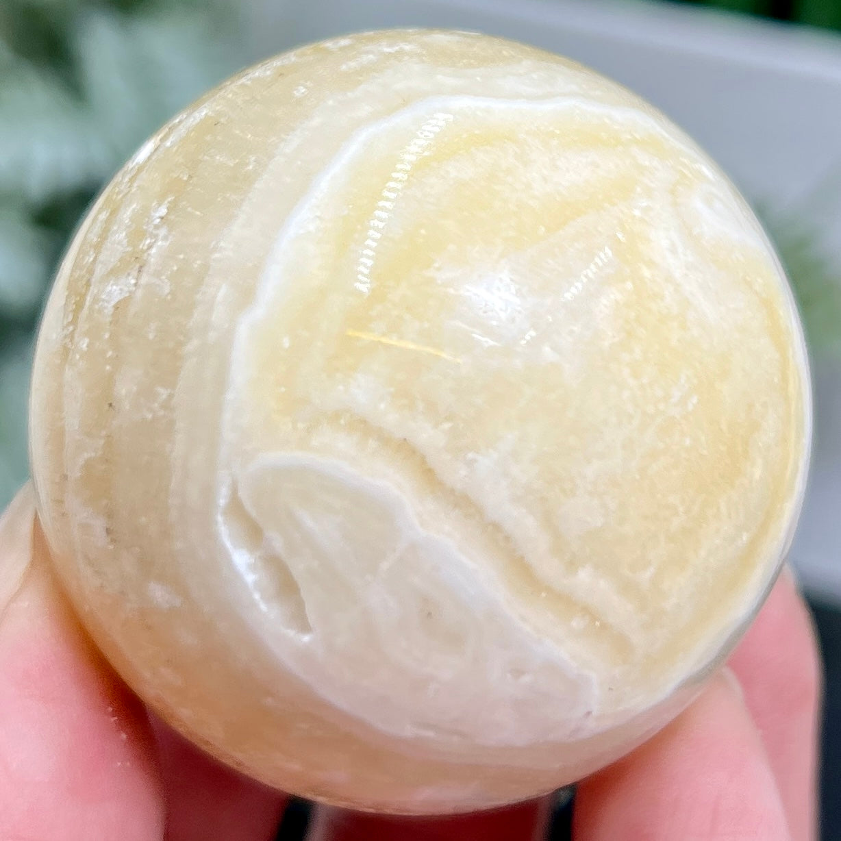 Zebra Calcite Sphere Healing Crystal Ball 156g 48mm