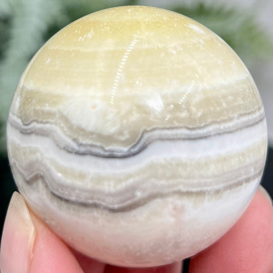 Zebra Calcite Sphere Healing Crystal Ball 120g 45mm