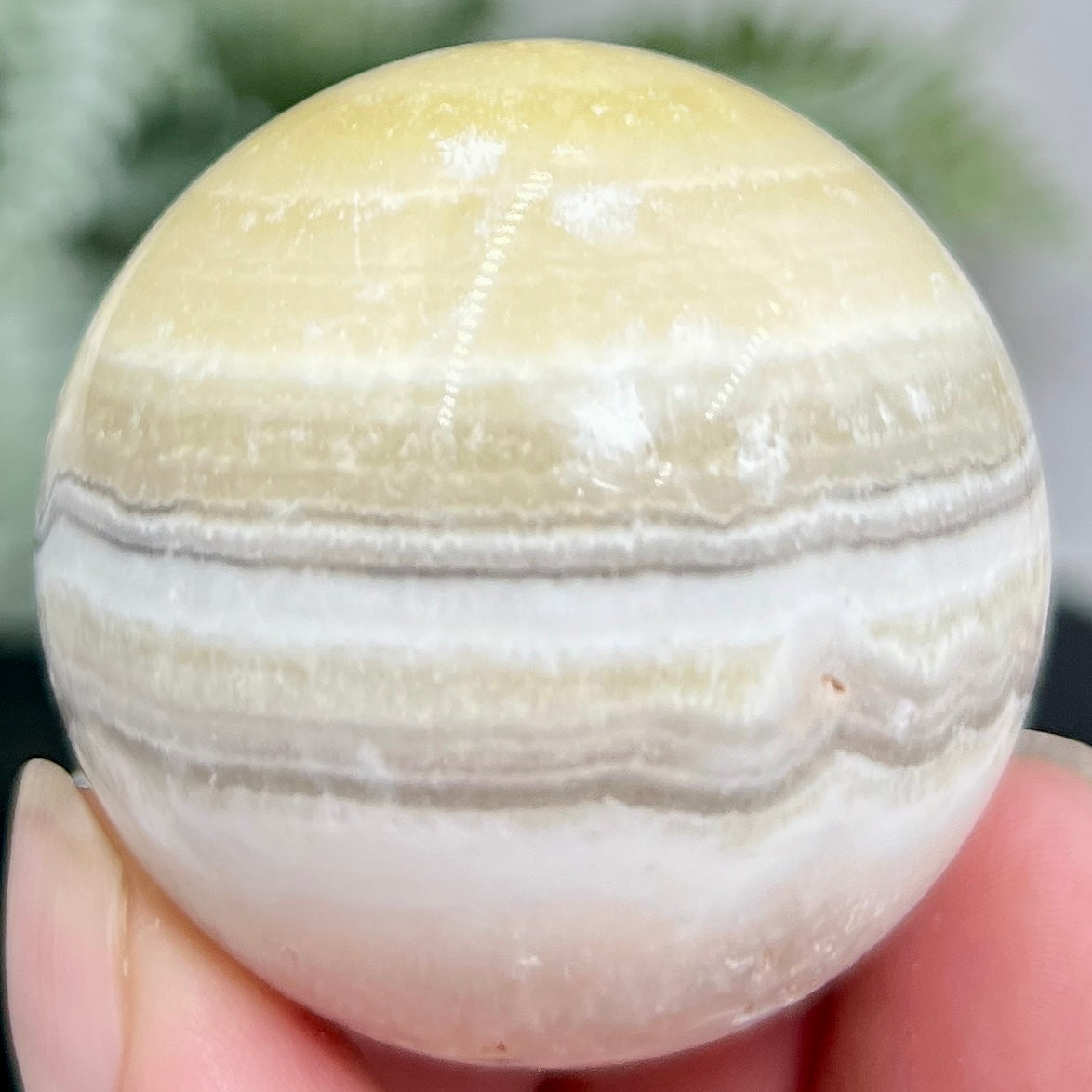 Zebra Calcite Sphere Healing Crystal Ball 120g 45mm