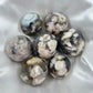 Black Flower Agate Mini Spheres Crystal Ball Australian Seller