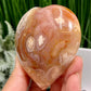 Flower Agate Heart with Stand Crystal 336g