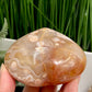 Flower Agate Heart with Stand Crystal 336g