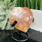 Flower Agate Heart with Stand Crystal 336g