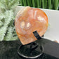 Flower Agate Heart with Stand Crystal 336g