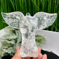 Clear Quartz Goddess Angel Female Torso with Wings Crystal 318g 110mm