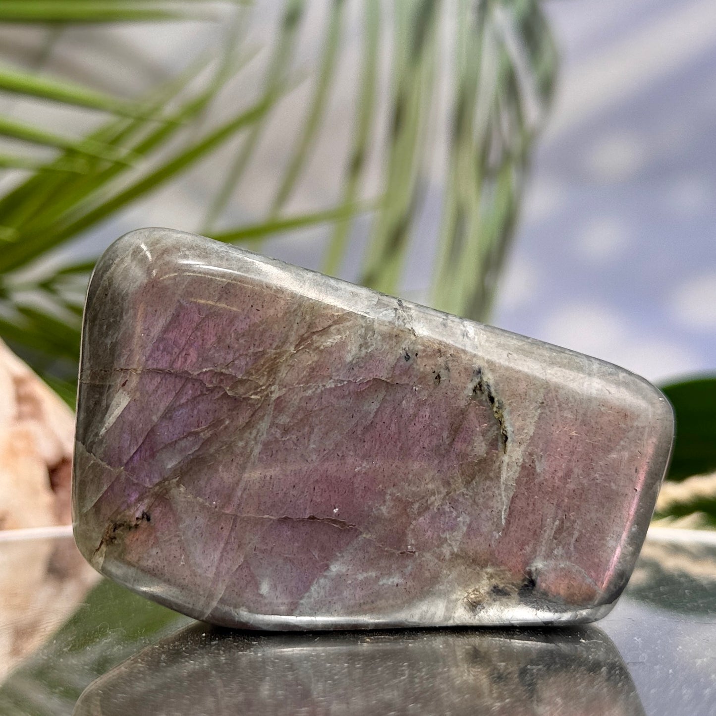 Labradorite Purple Sunset Free Form Healing Crystal 195g