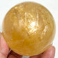 Honey Calcite Sphere Healing Crystal Ball 484g 69mm