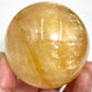 Honey Calcite Sphere Healing Crystal Ball 484g 69mm