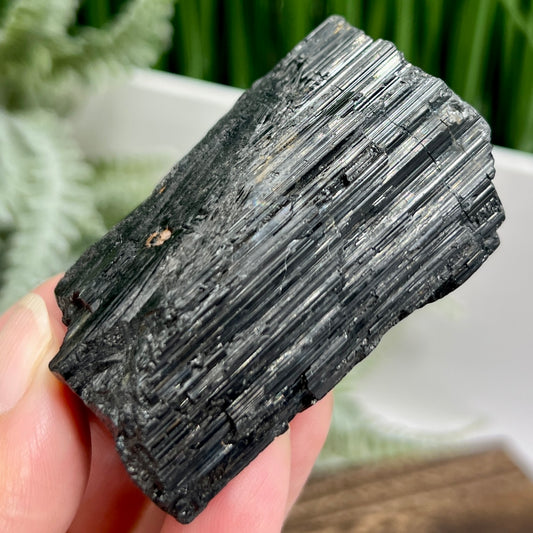 Black Tourmaline Hay Stack Raw Specimen Crystal 160g