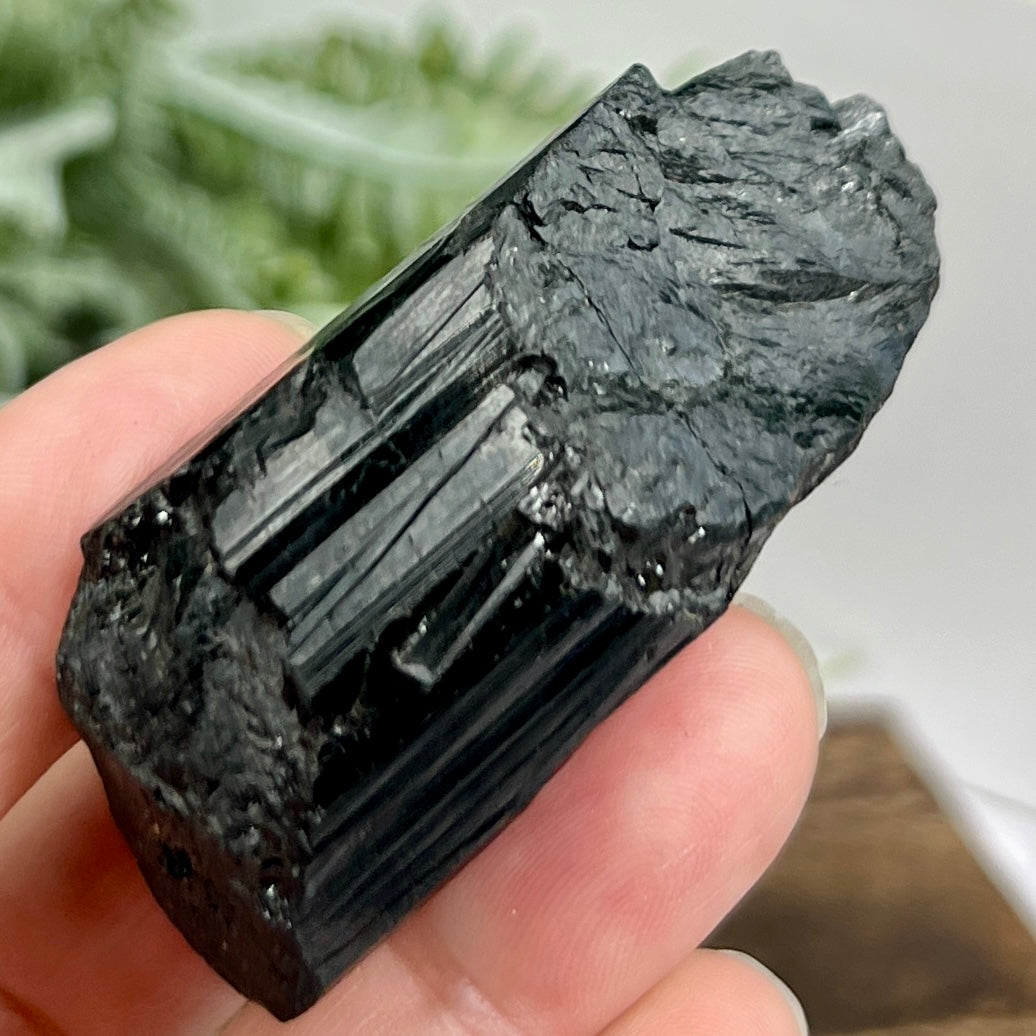 Black Tourmaline Hay Stack Raw Specimen Crystal 70g