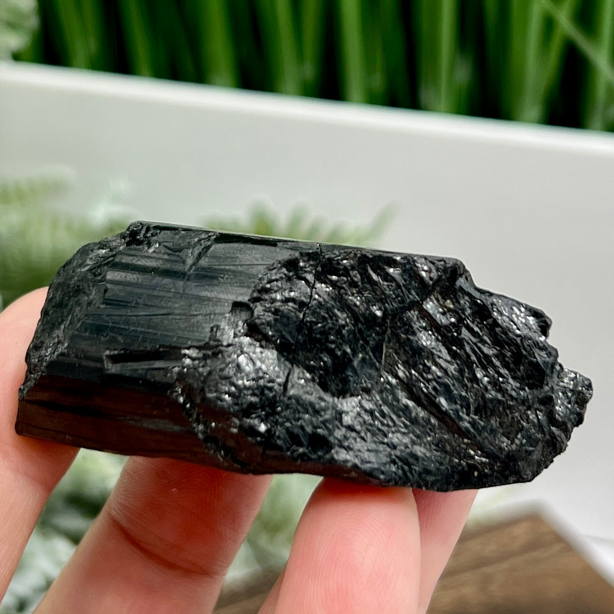 Black Tourmaline Hay Stack Raw Specimen Crystal 70g