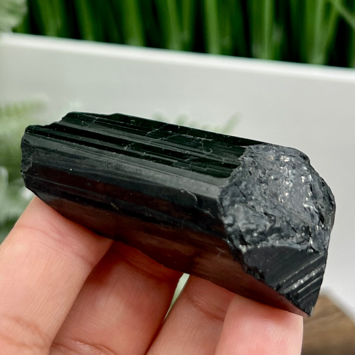 Black Tourmaline Hay Stack Raw Specimen Crystal 70g