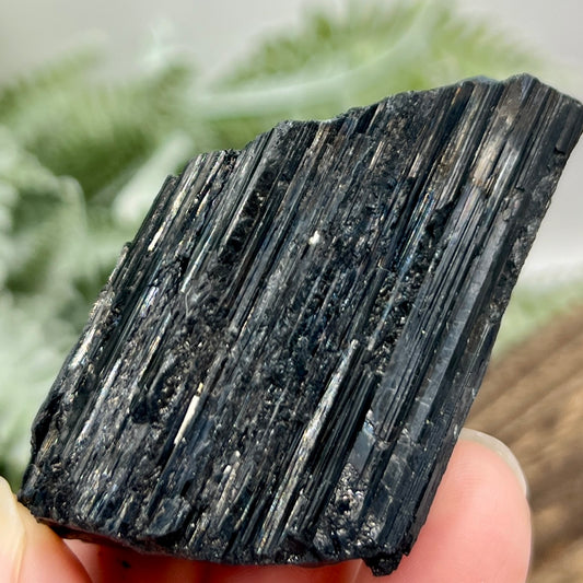 Black Tourmaline Hay Stack Raw Specimen Crystal 104g