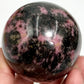 Rhodonite Sphere Healing Crystal Ball 562g 66mm