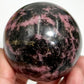 Rhodonite Sphere Healing Crystal Ball 562g 66mm