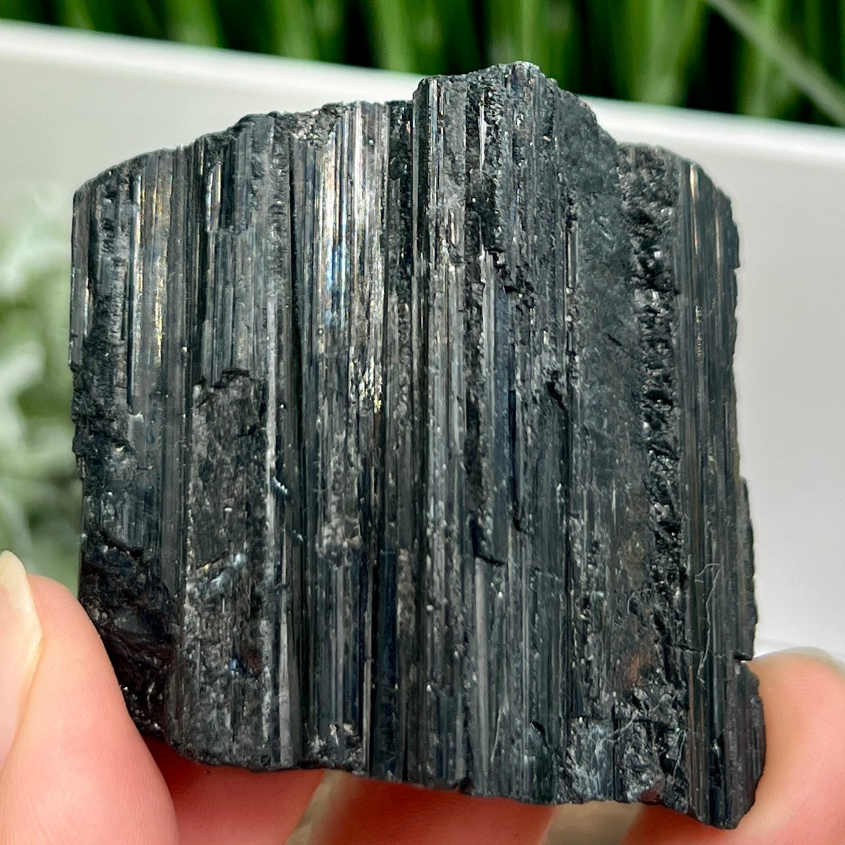 Black Tourmaline Hay Stack Raw Specimen Crystal 140g