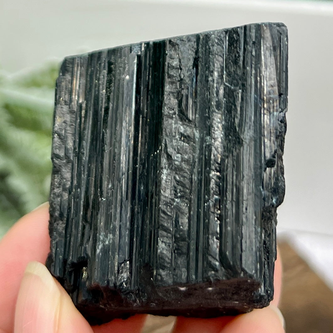 Black Tourmaline Hay Stack Raw Specimen Crystal 140g