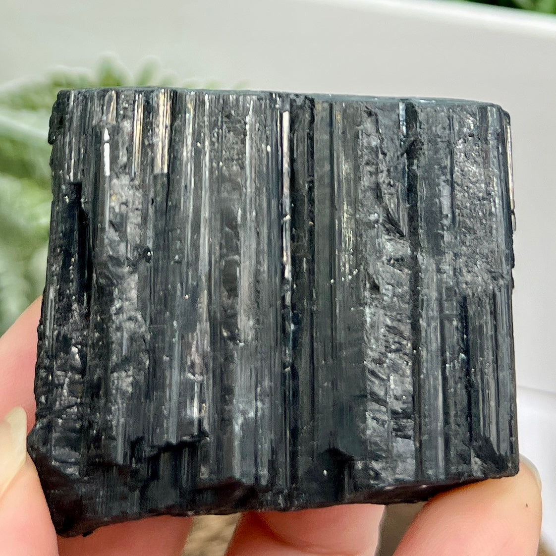 Black Tourmaline Hay Stack Raw Specimen Crystal 140g