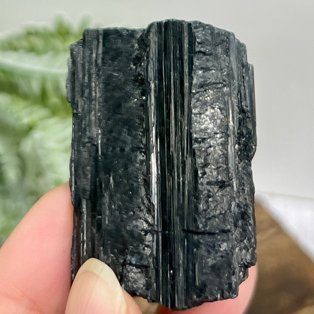 Black Tourmaline Hay Stack Raw Specimen Crystal 140g