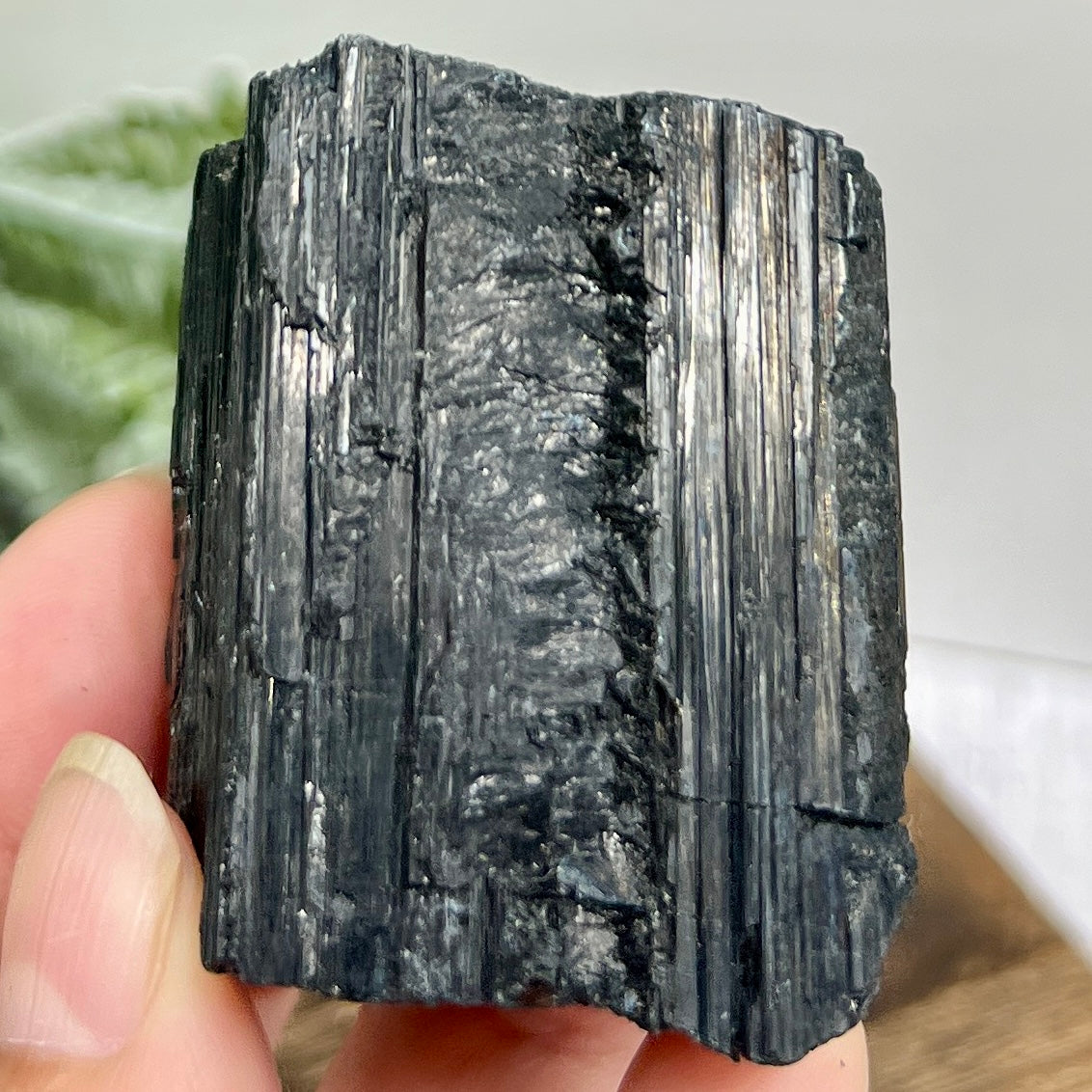 Black Tourmaline Hay Stack Raw Specimen Crystal 140g