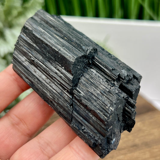 Black Tourmaline Hay Stack Raw Specimen Crystal 156g