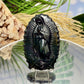 Rainbow Obsidian Mother Holy Virgin Mary Crystal Christian Carving in Stand 67g