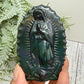 Rainbow Obsidian Mother Holy Virgin Mary Crystal Christian Carving in Stand 67g