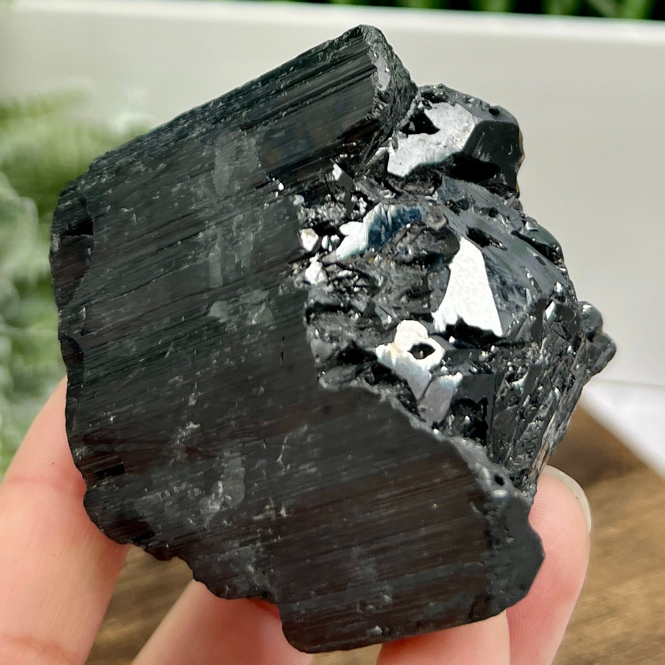 Black Tourmaline Hay Stack Raw Specimen Crystal 246g