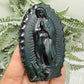 Rainbow Obsidian Mother Holy Virgin Mary Crystal Christian Carving in Stand 67g