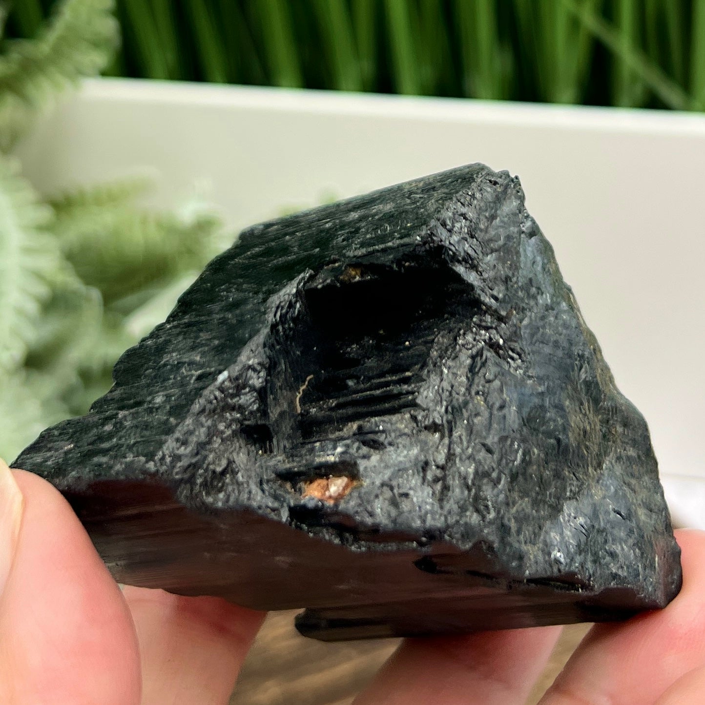 Black Tourmaline Hay Stack Raw Specimen Crystal 246g