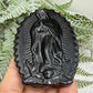 Rainbow Obsidian Mother Holy Virgin Mary Crystal Christian Carving in Stand 67g