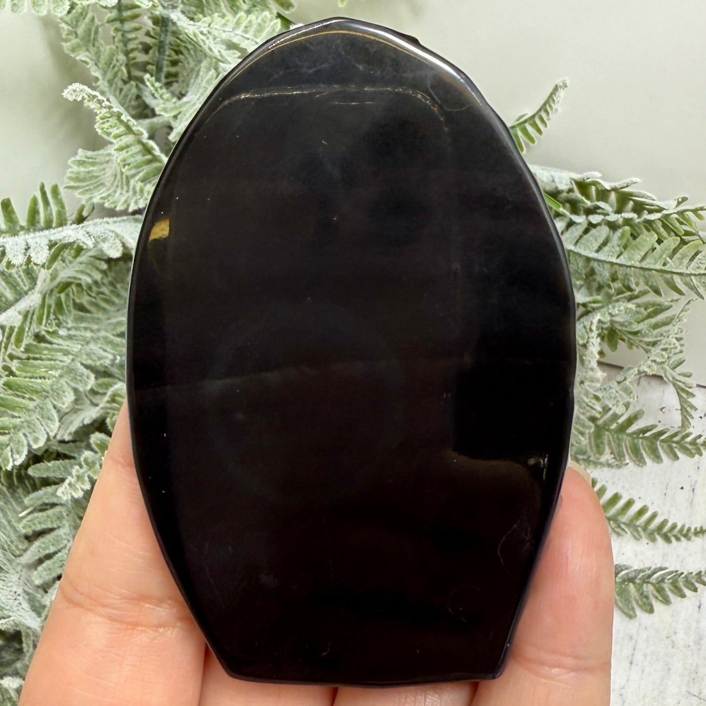 Rainbow Obsidian Mother Holy Virgin Mary Crystal Christian Carving in Stand 67g