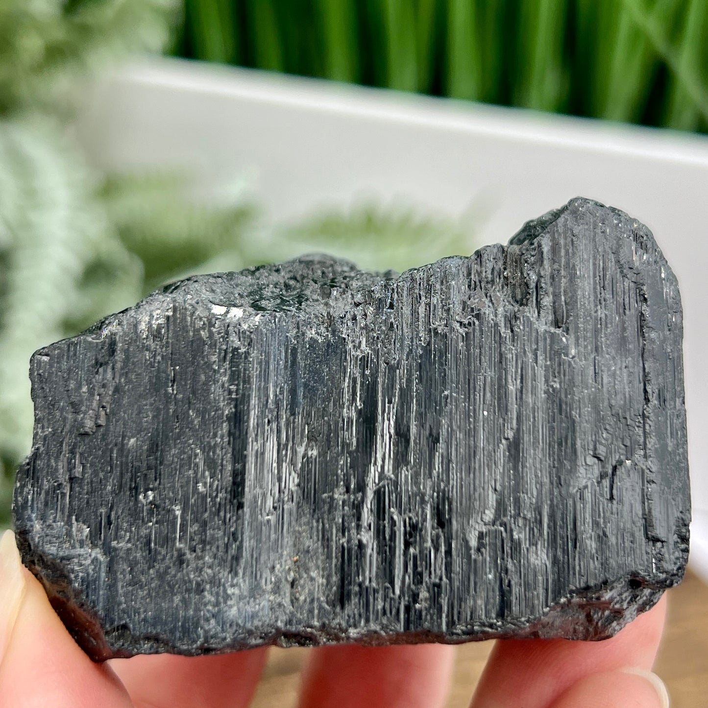 Black Tourmaline Hay Stack Raw Specimen Crystal 178g