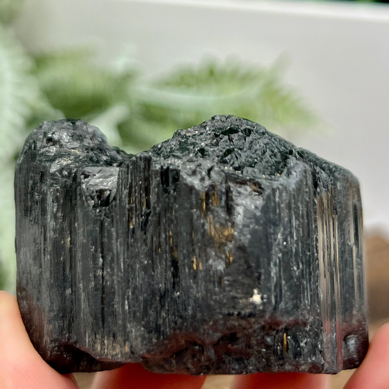 Black Tourmaline Hay Stack Raw Specimen Crystal 178g