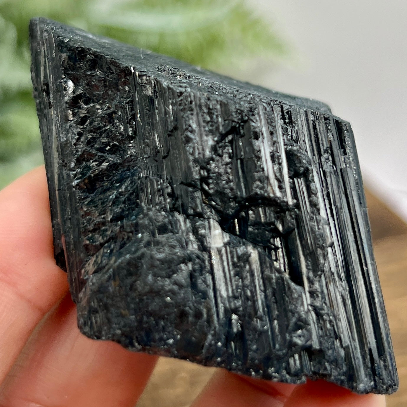 Black Tourmaline Hay Stack Raw Specimen Crystal 138g