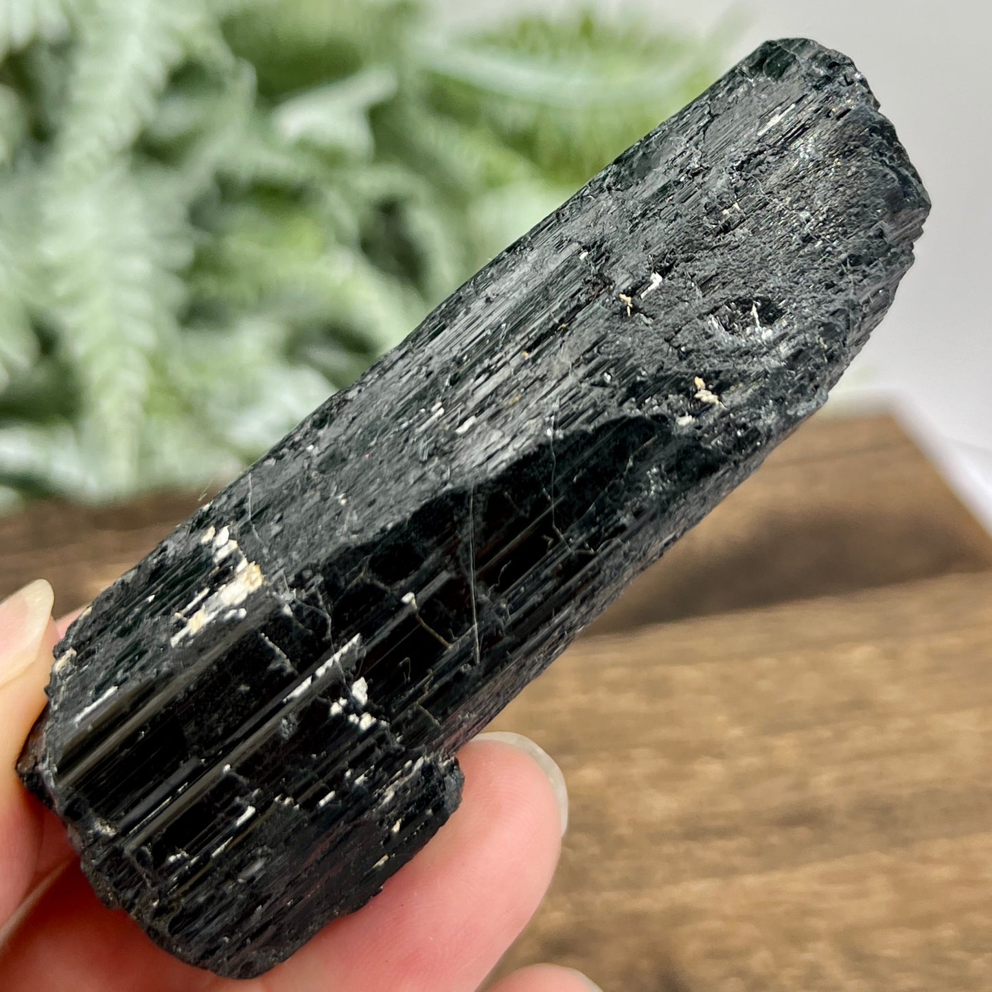 Black Tourmaline Hay Stack Raw Specimen Crystal 150g