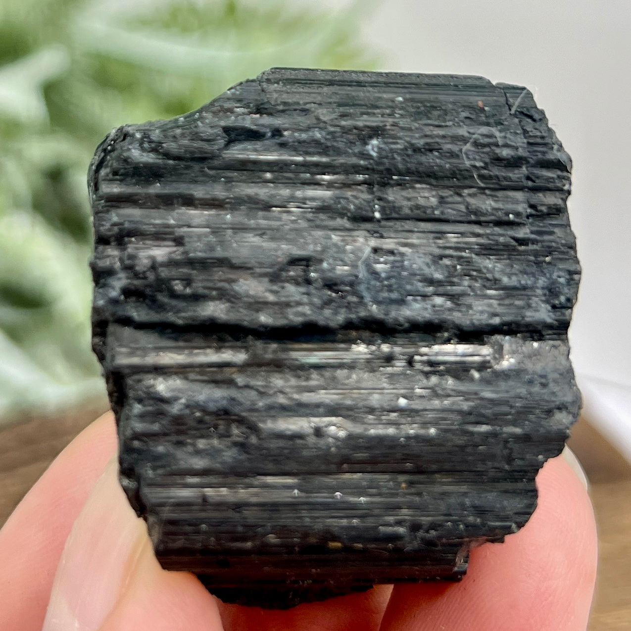 Black Tourmaline Hay Stack Raw Specimen Crystal 86g