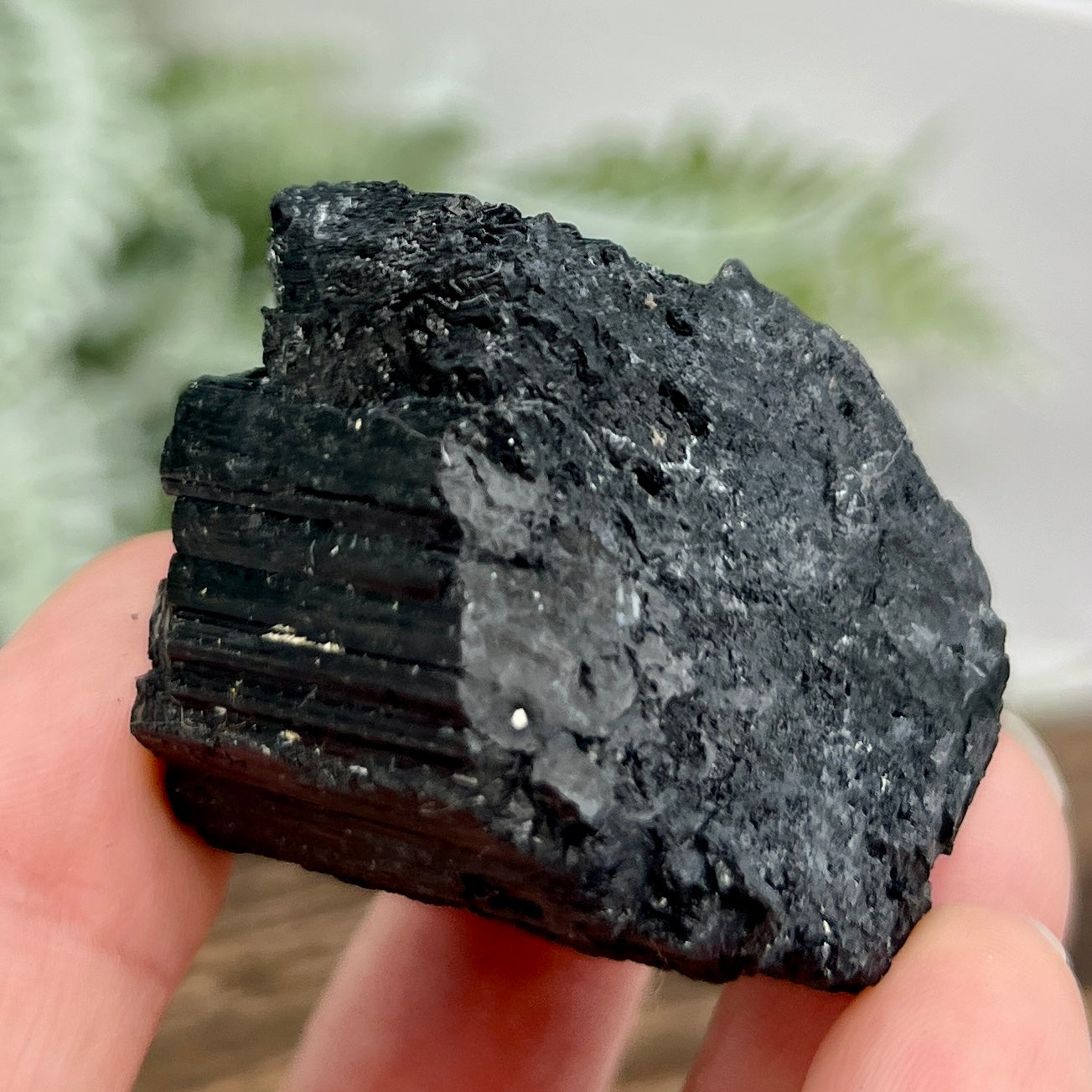 Black Tourmaline Hay Stack Raw Specimen Crystal 86g