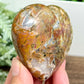 Bubble Ocean Sea Jasper Heart Crystal Carving 214g