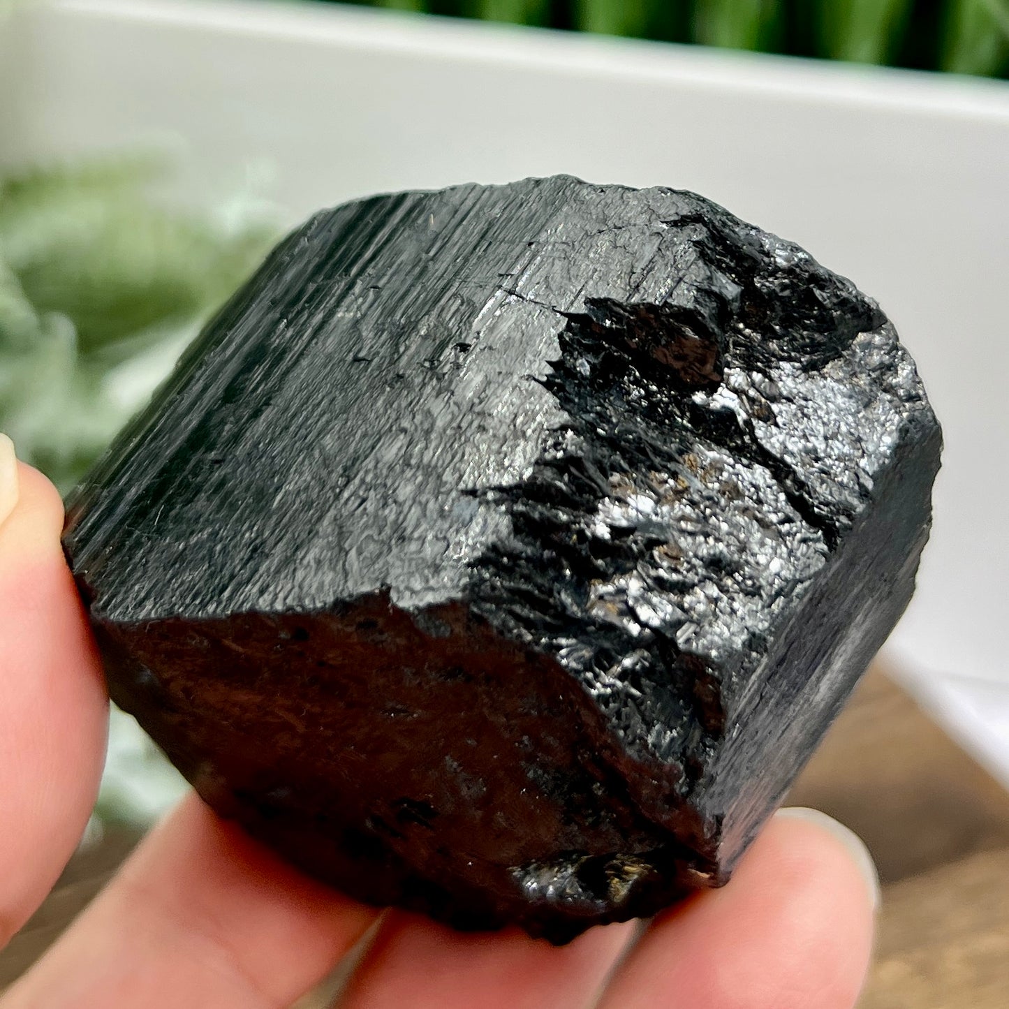 Black Tourmaline Raw Specimen Crystal 186g