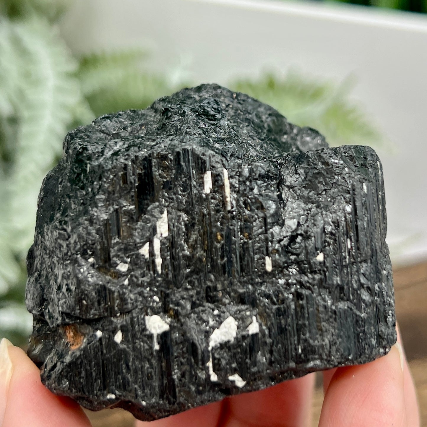 Black Tourmaline Chunk Raw Specimen Crystal 262g