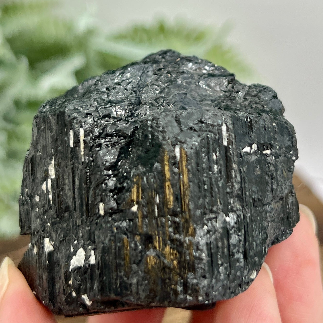 Black Tourmaline Chunk Raw Specimen Crystal 262g